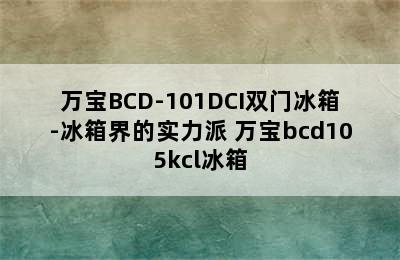 万宝BCD-101DCI双门冰箱-冰箱界的实力派 万宝bcd105kcl冰箱